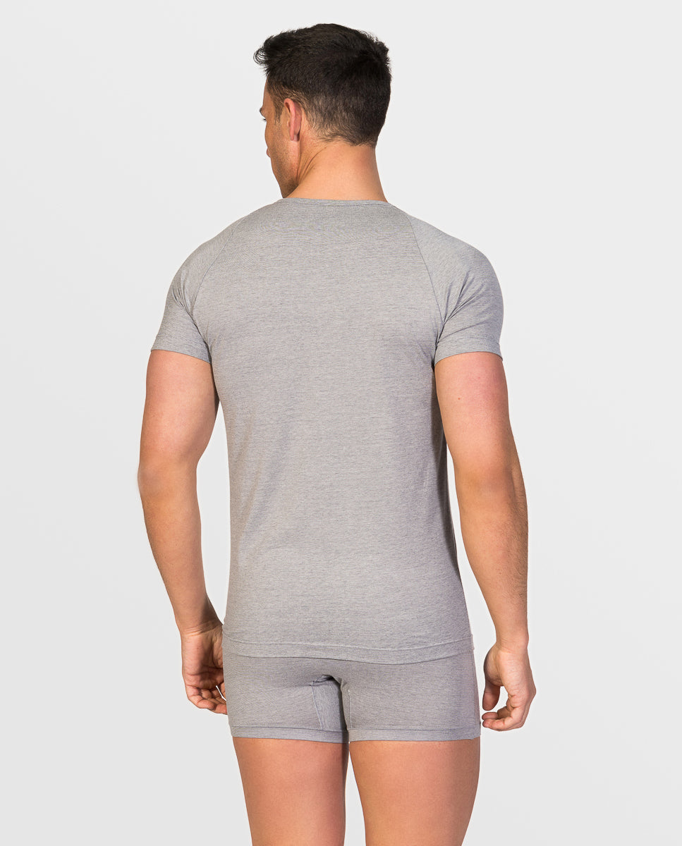 Short sleeve crew-neck undershirt Egyptian cotton