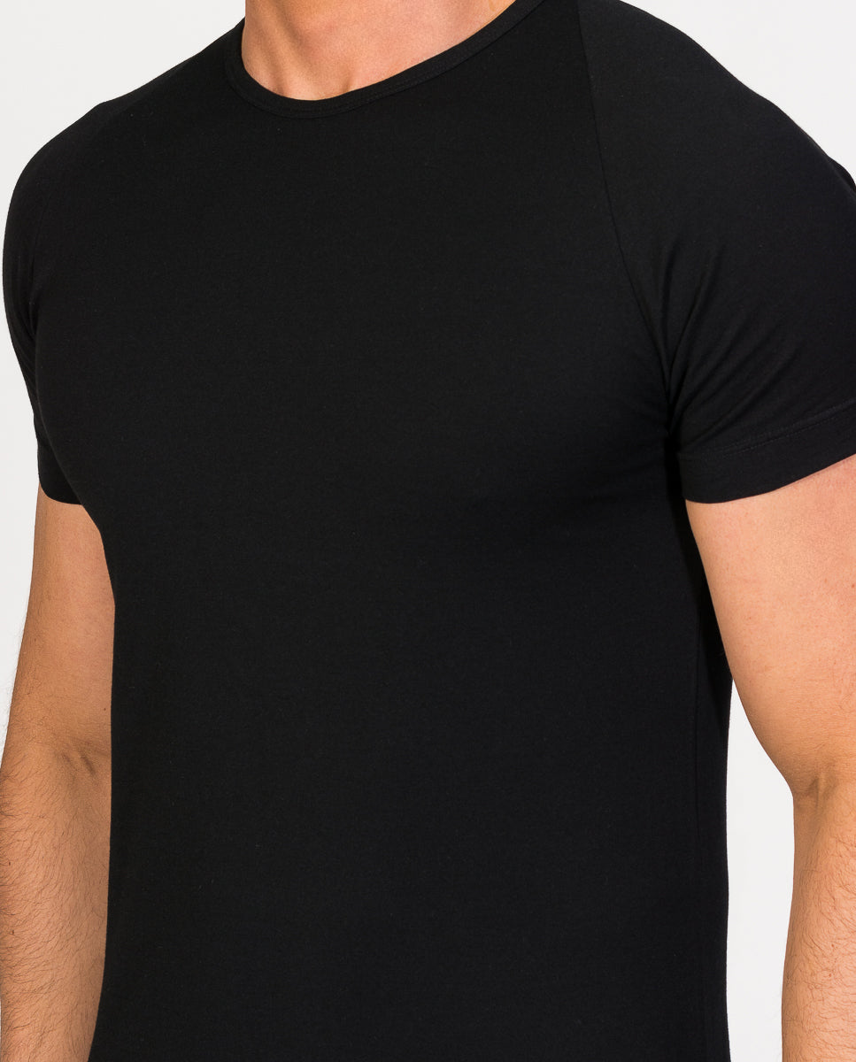 Short sleeve crew-neck undershirt Egyptian cotton