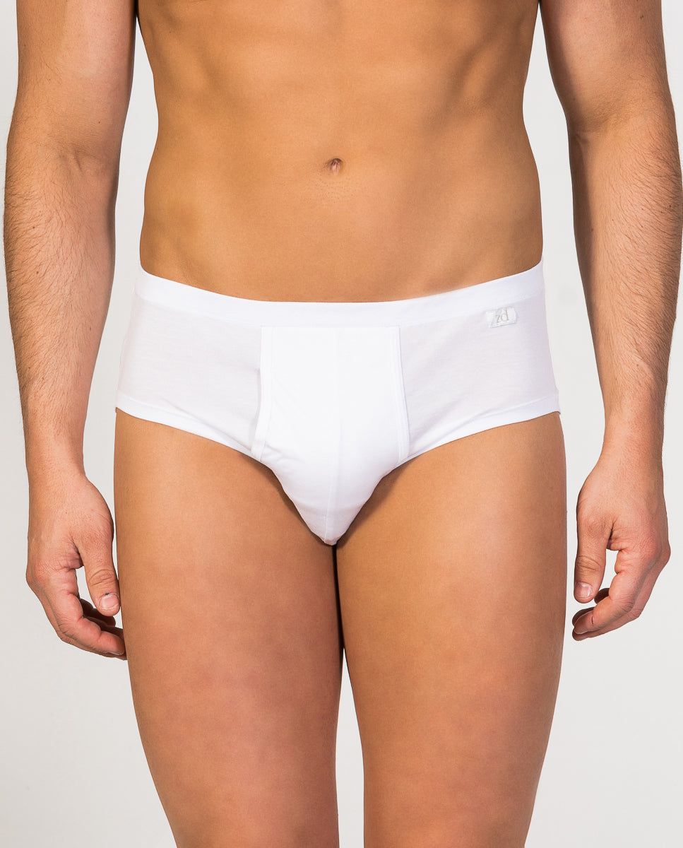 Fly front brief Brummel 100% mercerized cotton