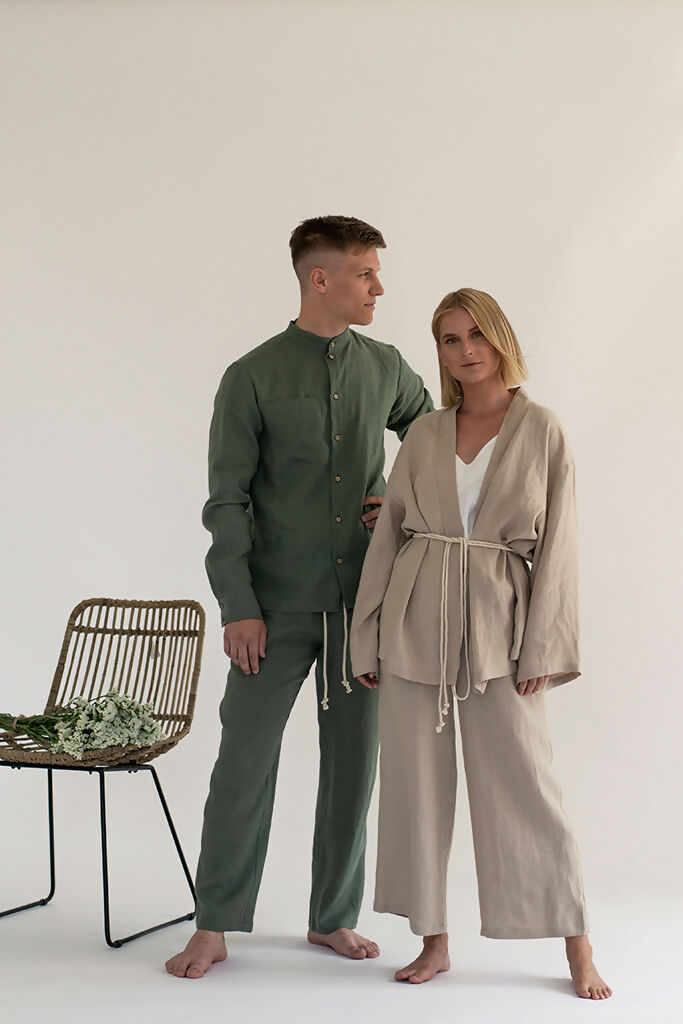 linen kimono set - Natural 5