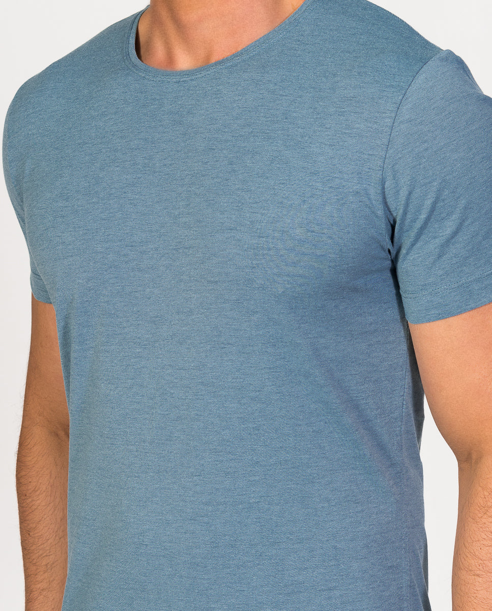 Short sleeve crew-neck undershirt soya yarn