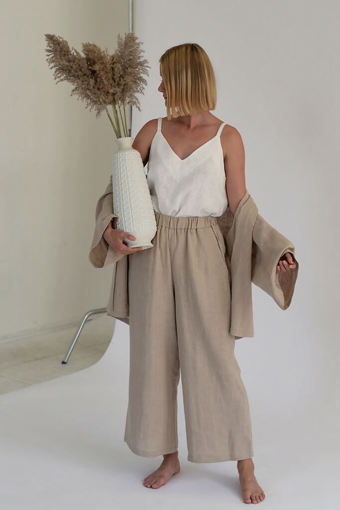 linen kimono set - Natural 1