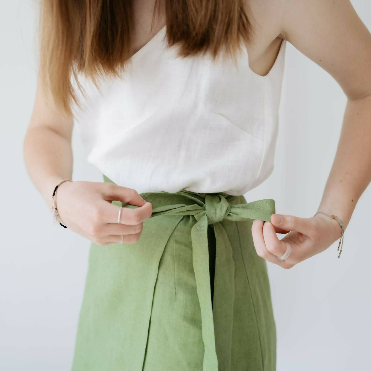 Organic Linen skirt fern 2