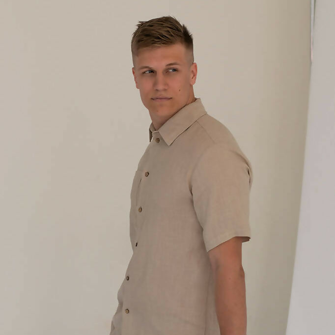 linen shirt men natural 2