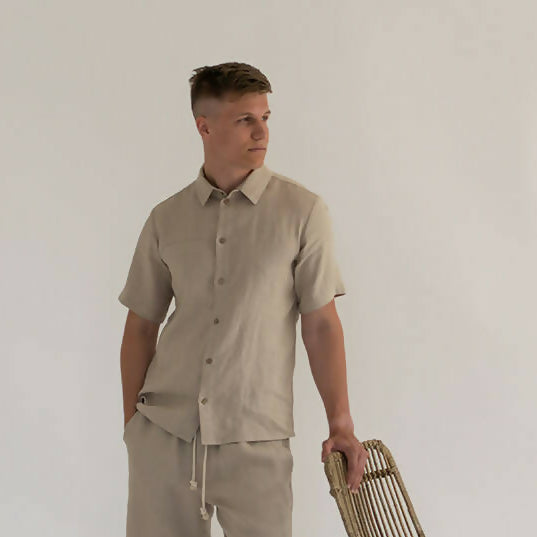 linen shirt men natural 1