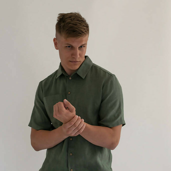 linen shirt men pine 3