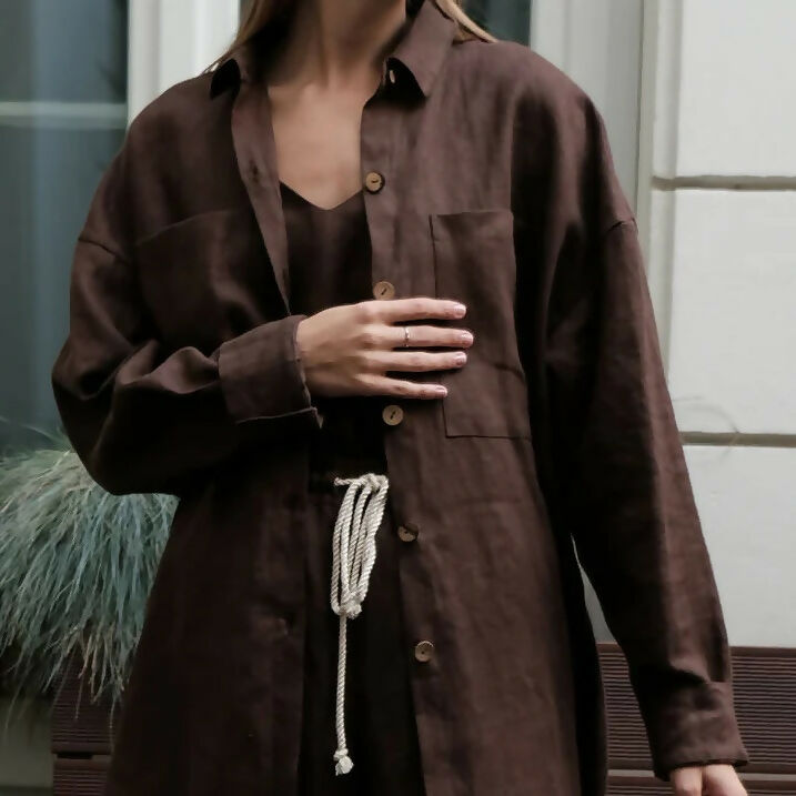 Oversized linen shirt Br 2