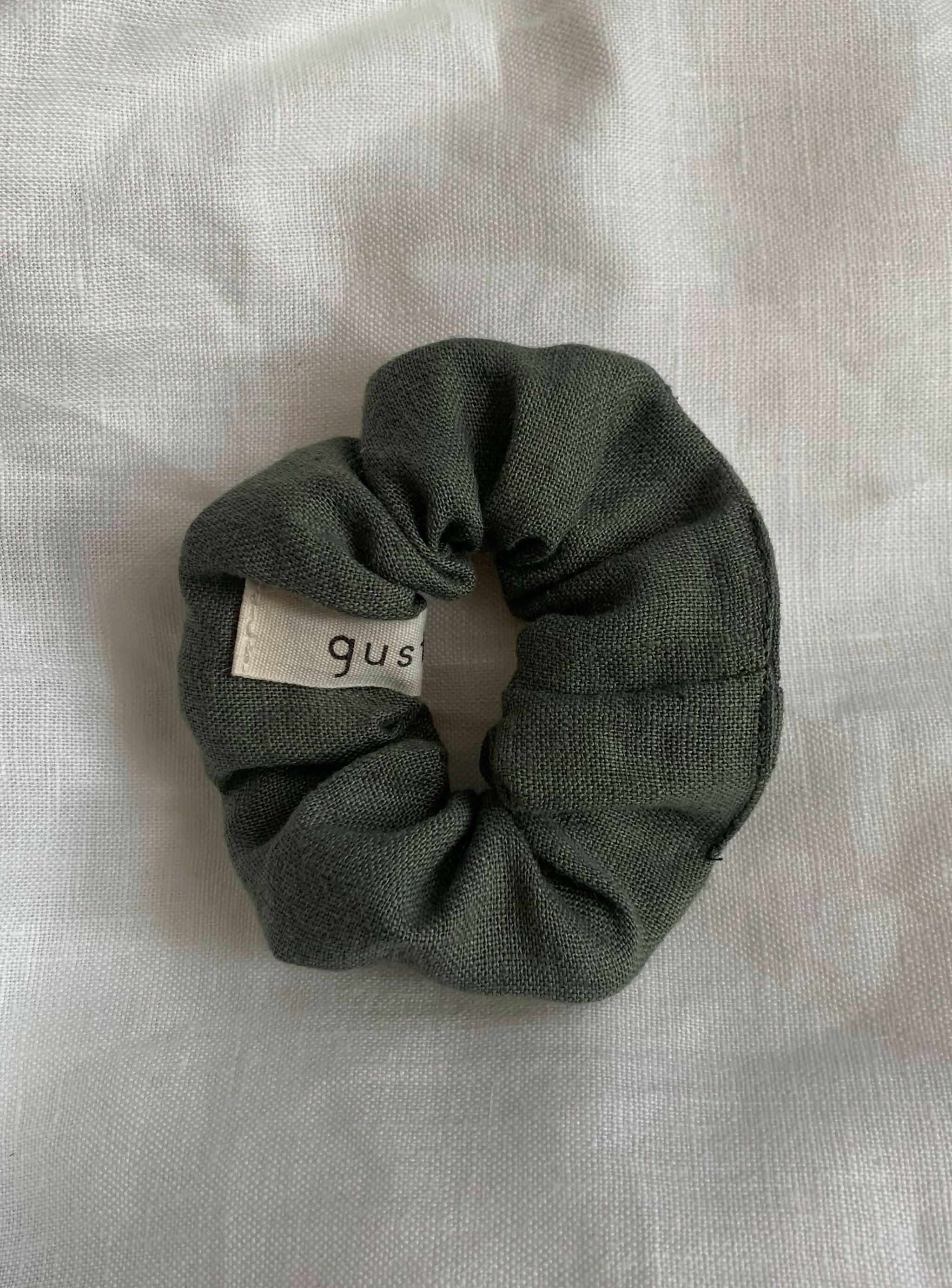 Linen scrunchie Pine