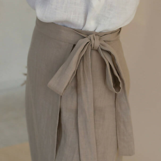 Organic Linen skirt natural 3