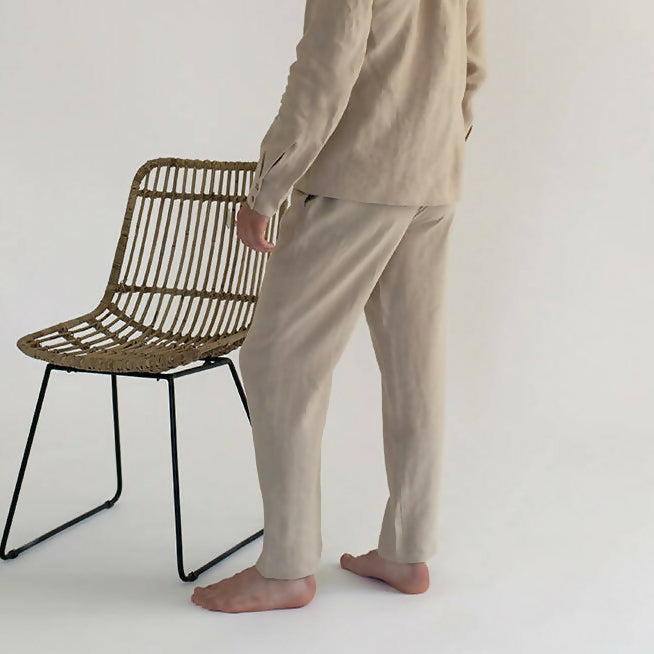 men linen pants natural 2