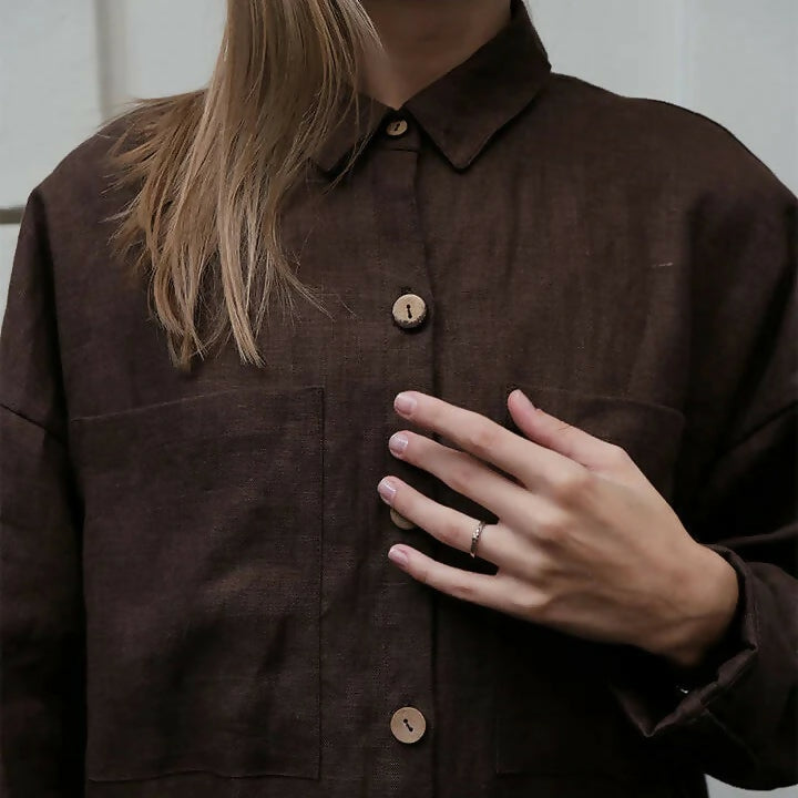 Oversized linen shirt Br 1