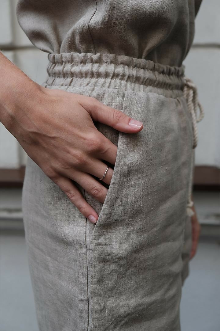 Short linen shorts 4