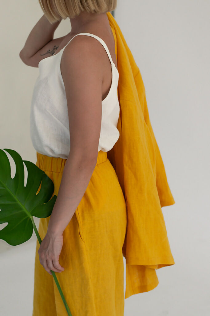 linen kimono set - Yellow 3