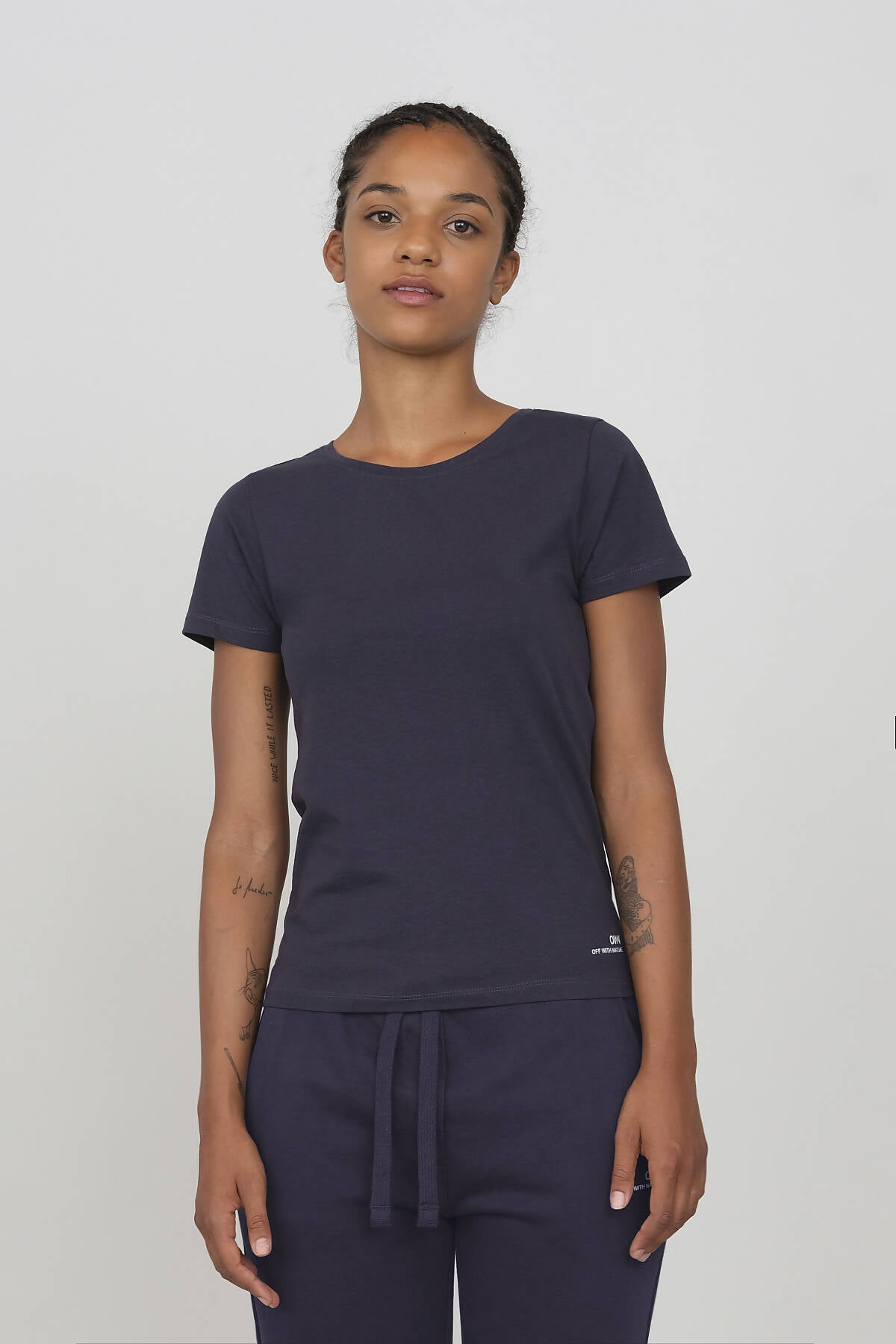 Camiseta Stretch Cuello Redondo Azul