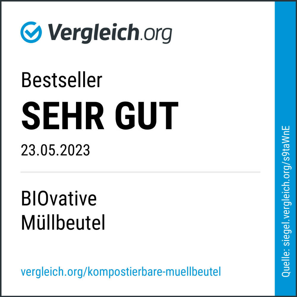 30L Bio Waste Bags - 39 bags, Made in Germany, 100% biodegradable in less than 6 weeks*