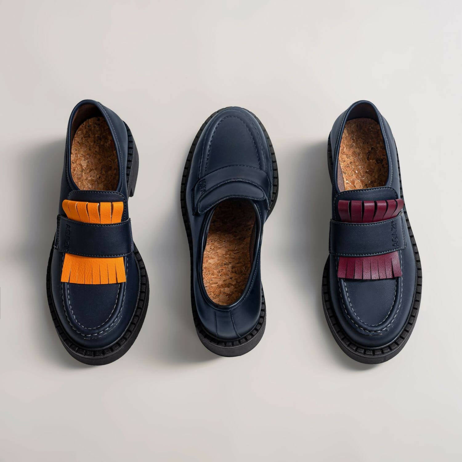 3 in 1 Corn Loafers DIANE - Navy Blue