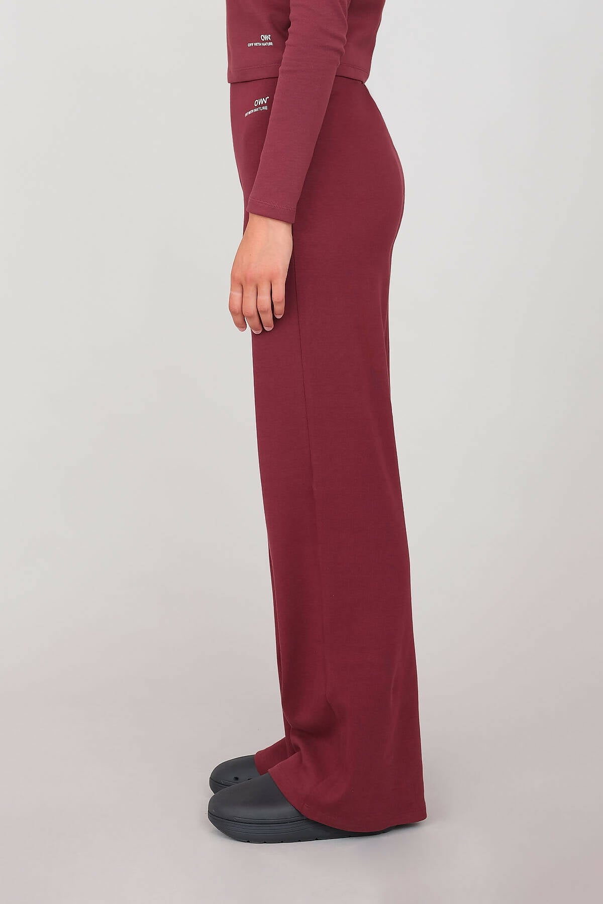Wide Leg Trousers Prune