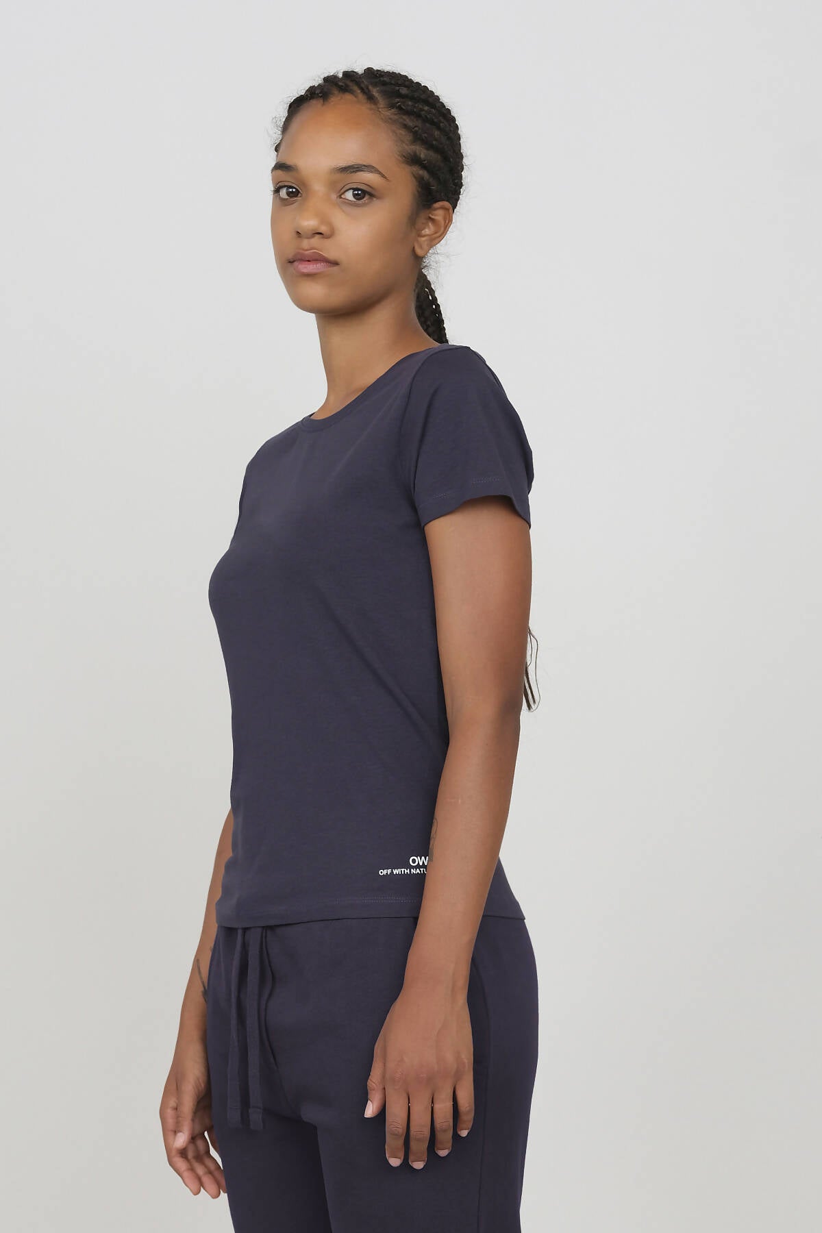 Camiseta Stretch Cuello Redondo Azul