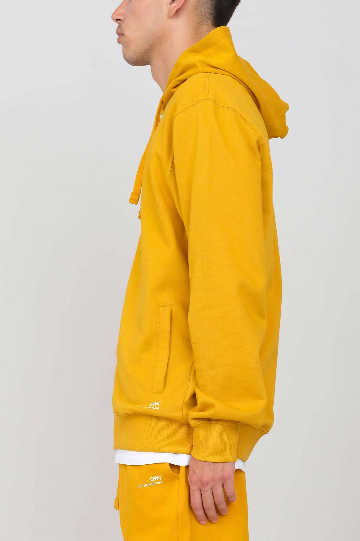 Brushed Zipped Hoodie Ocher