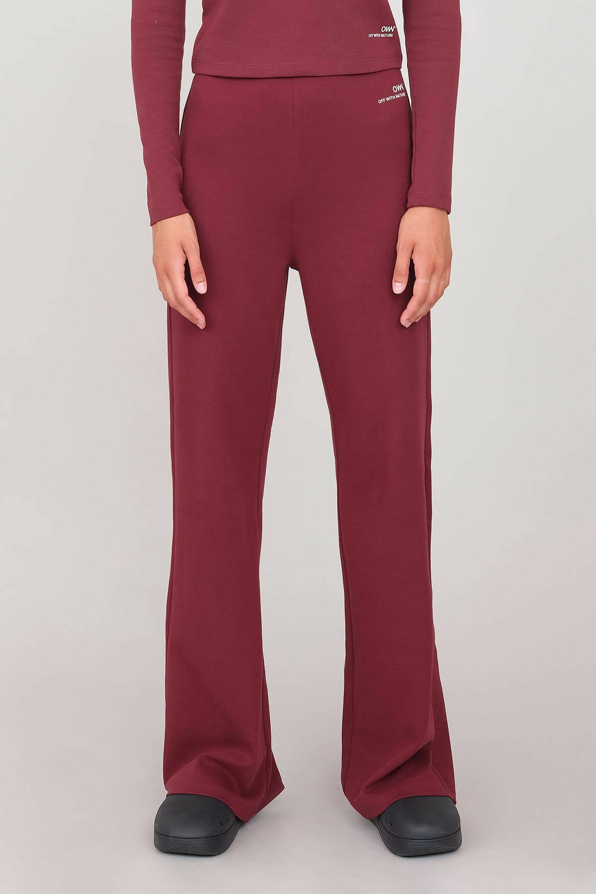 Wide Leg Trousers Prune
