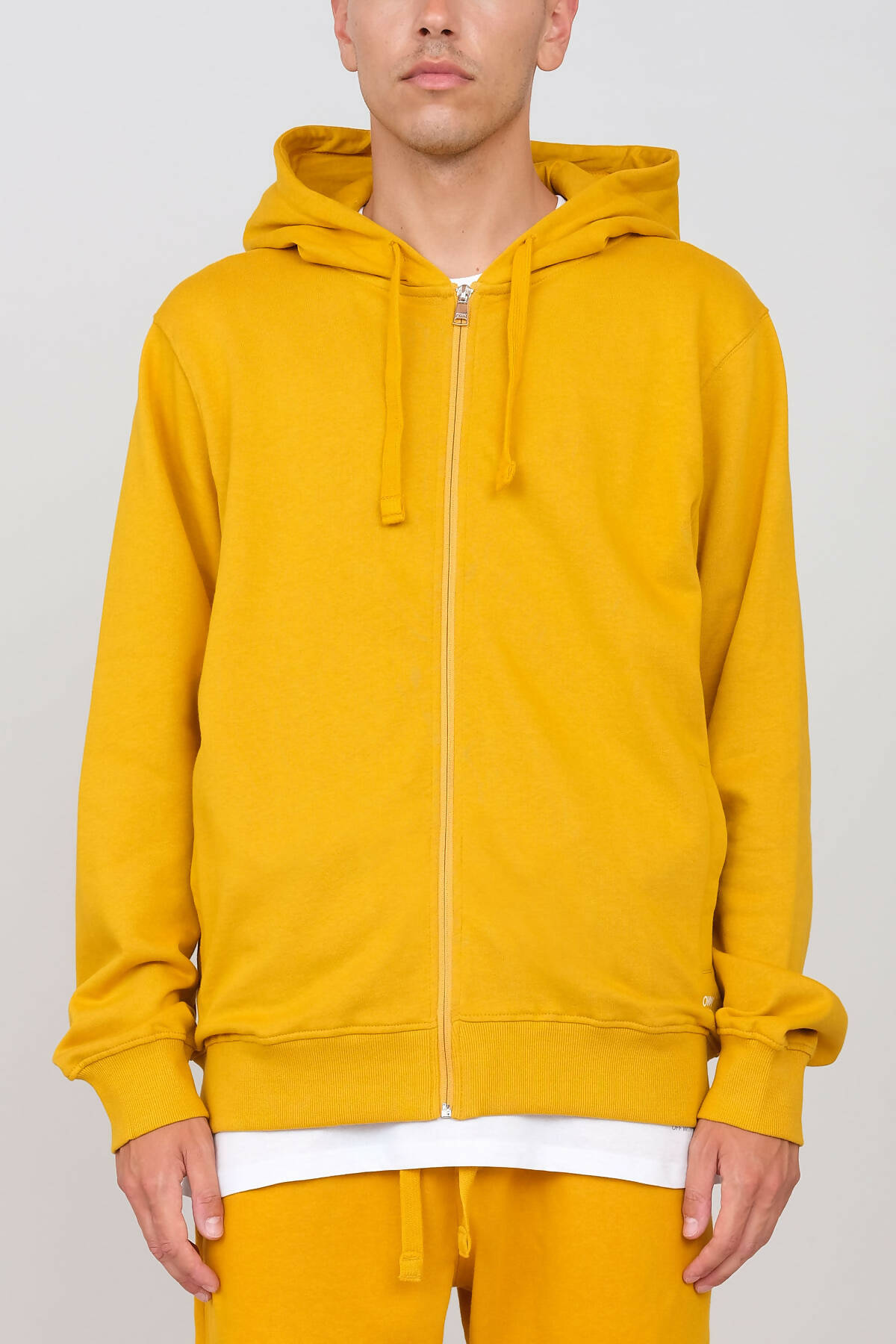 Brushed Zipped Hoodie Ocher