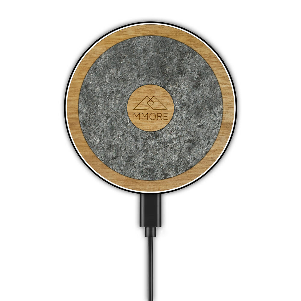 Big Wireless Charger - With Organic and Wood Materials