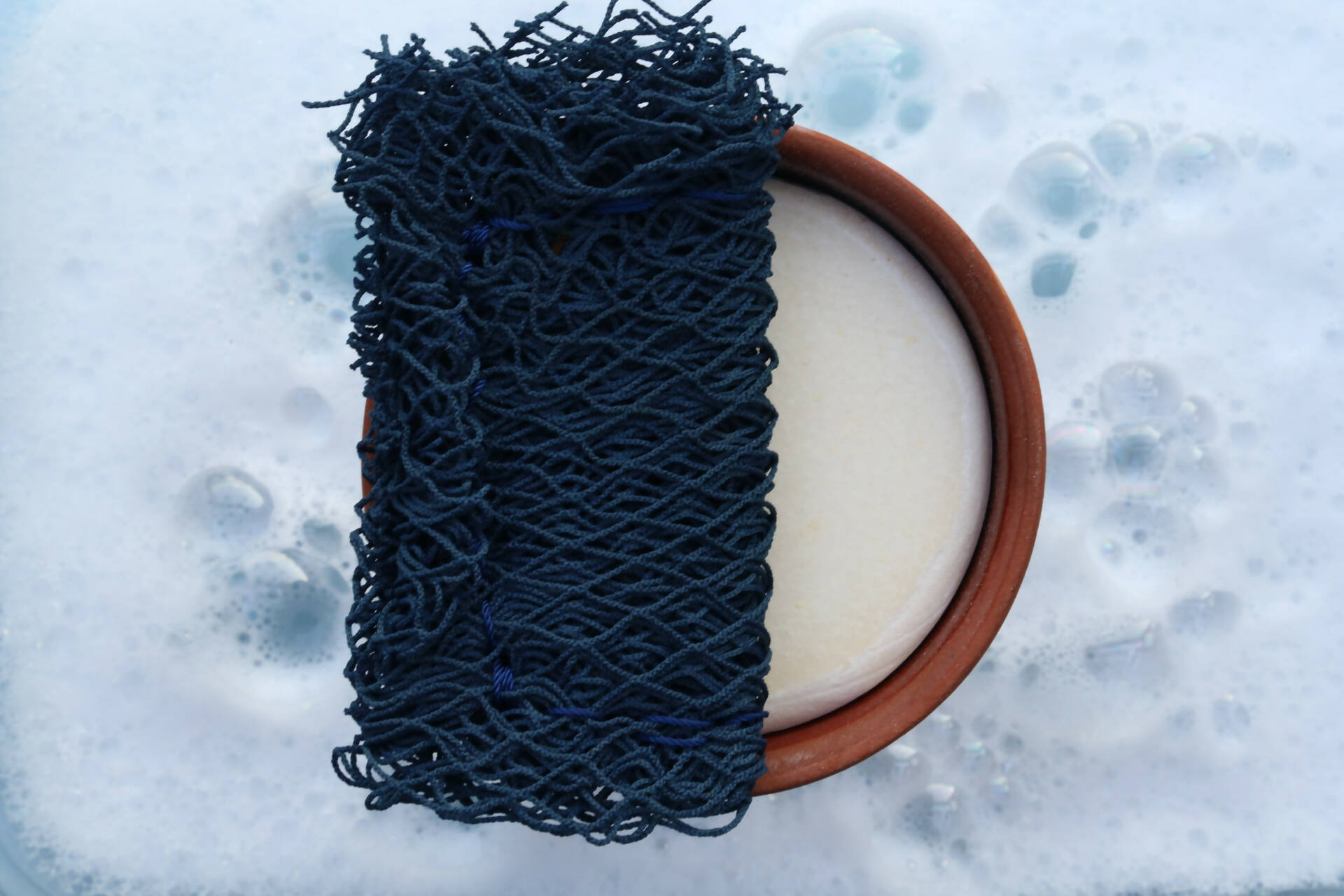 biodegradable fibres used for fishing nets Upcycled Fishing Net Sponge - Eco-Friendly Cleaning