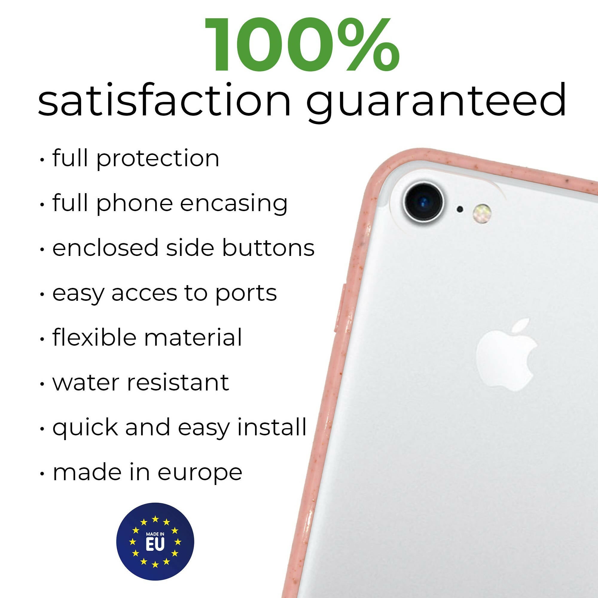 Biodegradable Phone Case - Transparent Pink