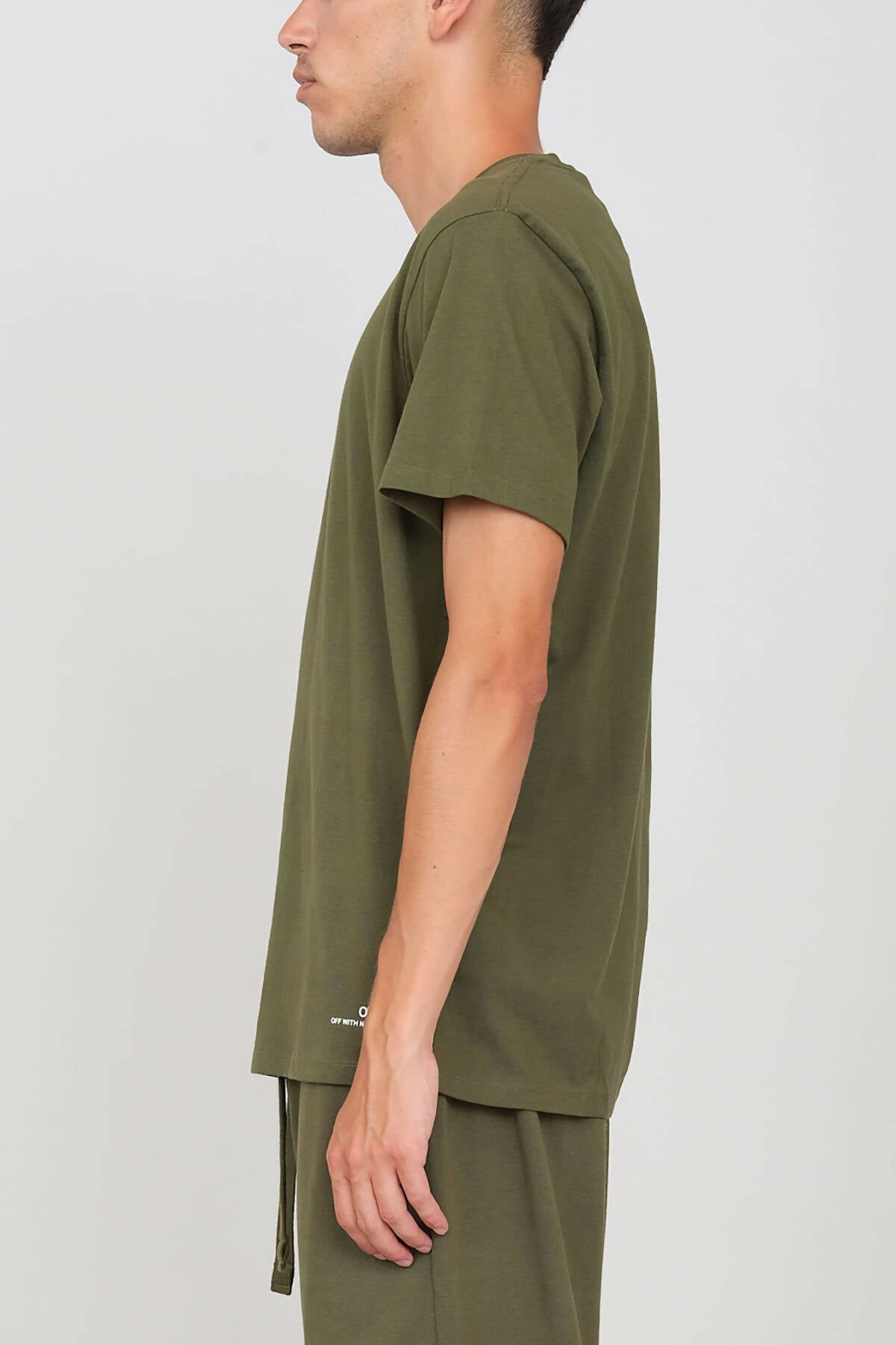 V Neck T-shirt Military Green